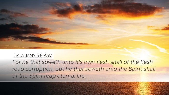 Galatians 6:8 ASV Bible Verse Image