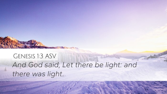 Genesis 1:3 ASV Bible Verse Image