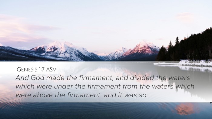 Genesis 1:7 ASV Bible Verse Image