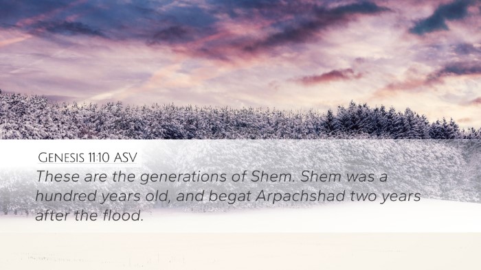 Genesis 11:10 ASV Bible Verse Image