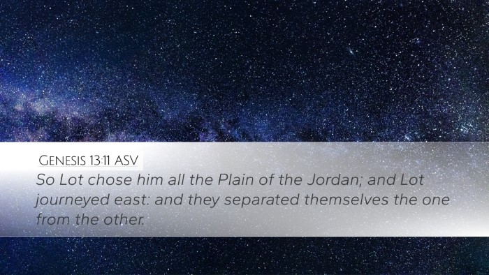 Genesis 13:11 ASV Bible Verse Image