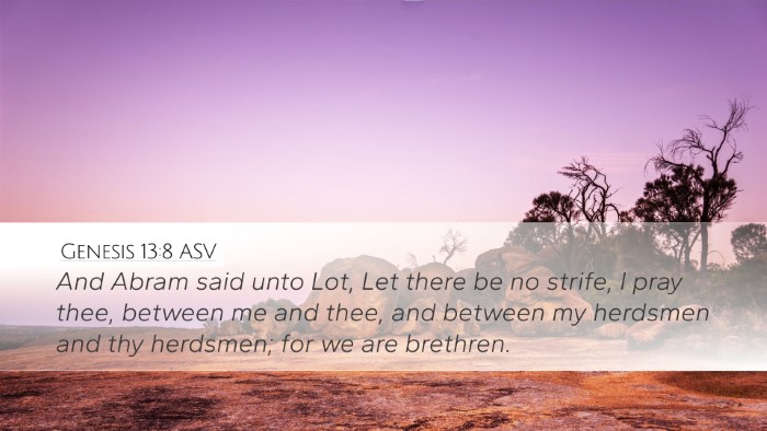 Genesis 13:8 ASV Bible Verse Image