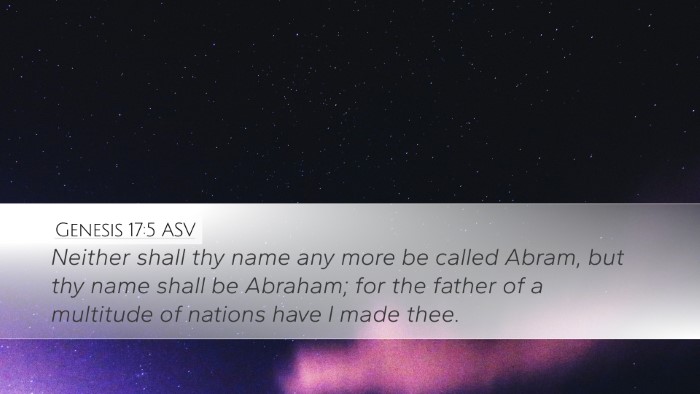 Genesis 17:5 ASV Bible Verse Image