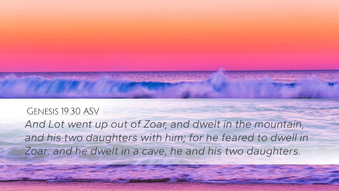 Genesis 19:30 ASV Bible Verse Image