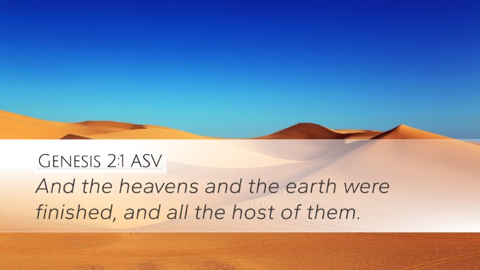 Genesis 2:1 ASV Bible Verse Image