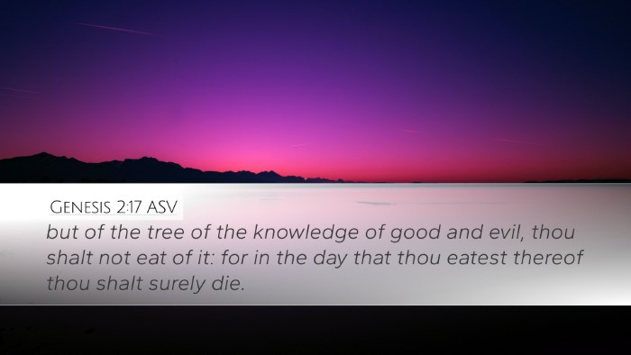 Genesis 2:17 ASV Bible Verse Image