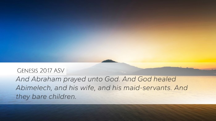 Genesis 20:17 ASV Bible Verse Image