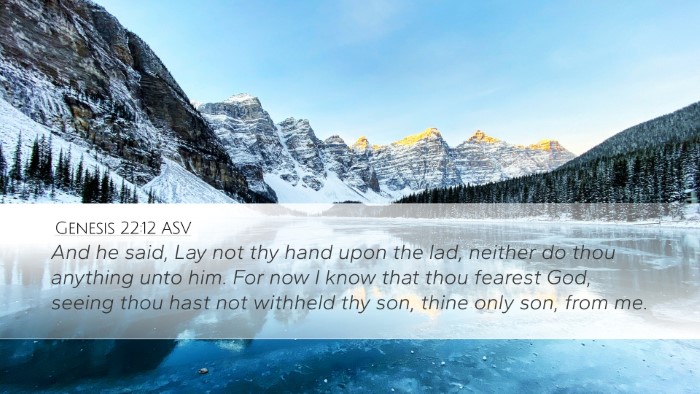 Genesis 22:12 ASV Bible Verse Image