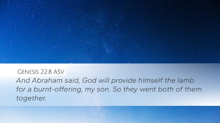 Genesis 22:8 ASV Bible Verse Image