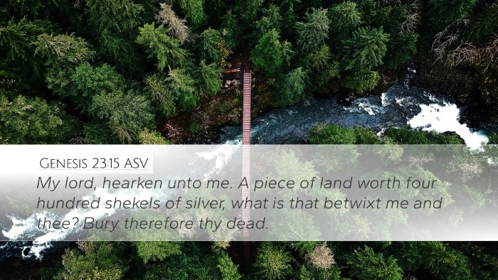Genesis 23:15 ASV Bible Verse Image