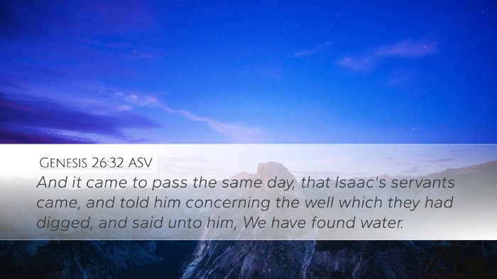 Genesis 26:32 ASV Desktop Wallpaper - And it came to pass the same day, that Isaac's - Desktop Bible Verse Wallpaper
