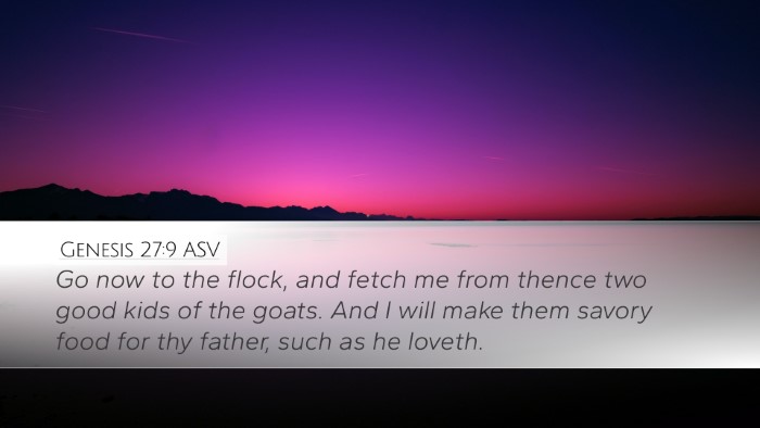 Genesis 27:9 ASV Bible Verse Image