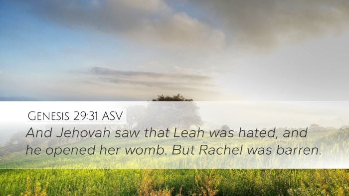 Genesis 29:31 ASV Bible Verse Image