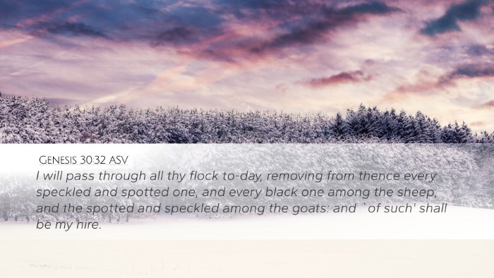 Genesis 30:32 ASV Bible Verse Image