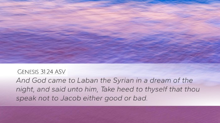 Genesis 31:24 ASV Bible Verse Image