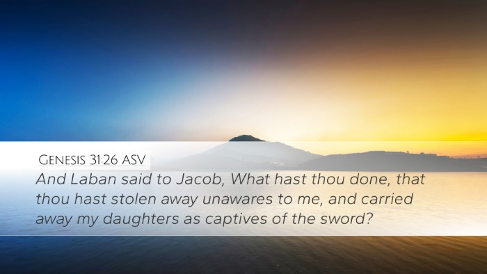 Genesis 31:26 ASV Bible Verse Image