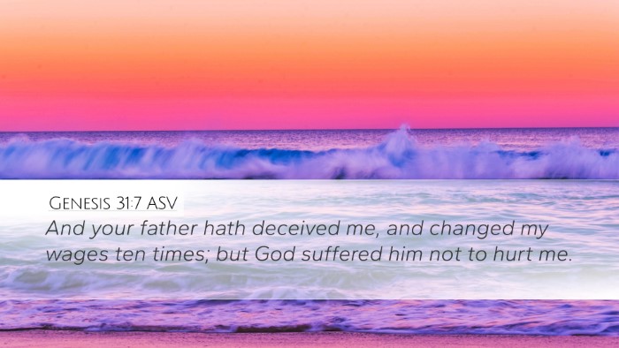 Genesis 31:7 ASV Bible Verse Image
