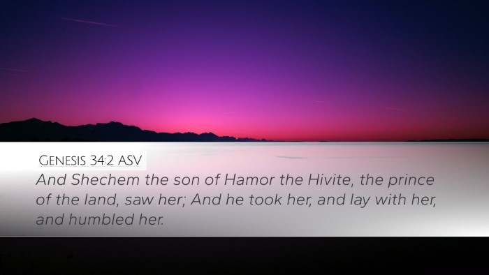 Genesis 34:2 ASV Bible Verse Image