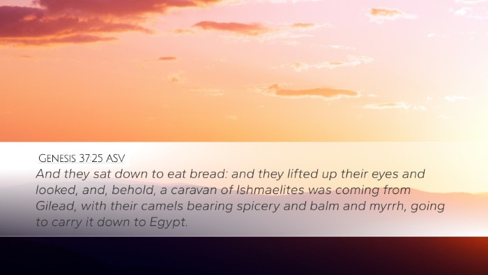 Genesis 37:25 ASV Bible Verse Image