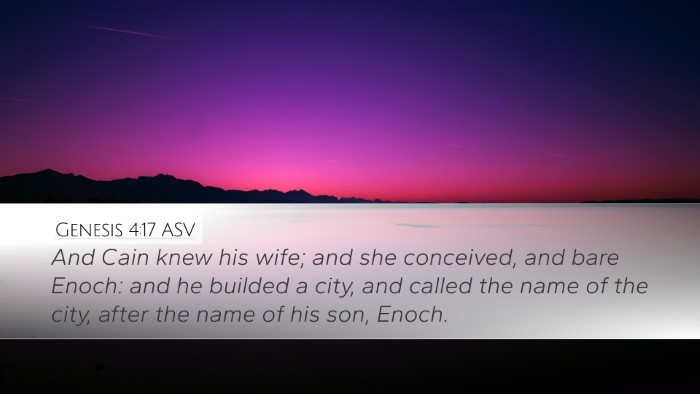 Genesis 4:17 ASV Bible Verse Image