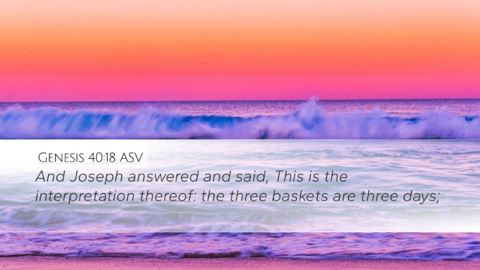 Genesis 40:18 ASV Bible Verse Image