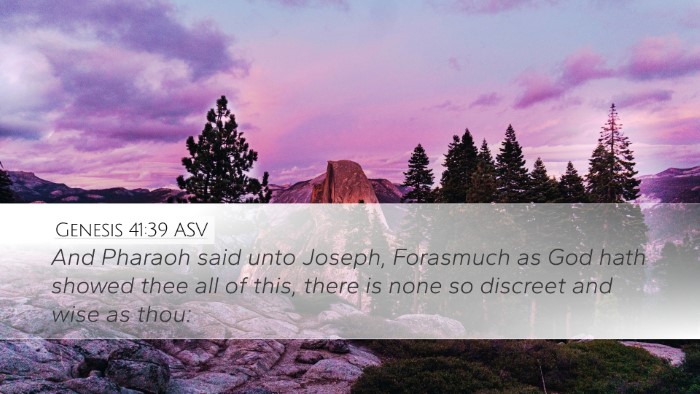 Genesis 41:39 ASV Bible Verse Image