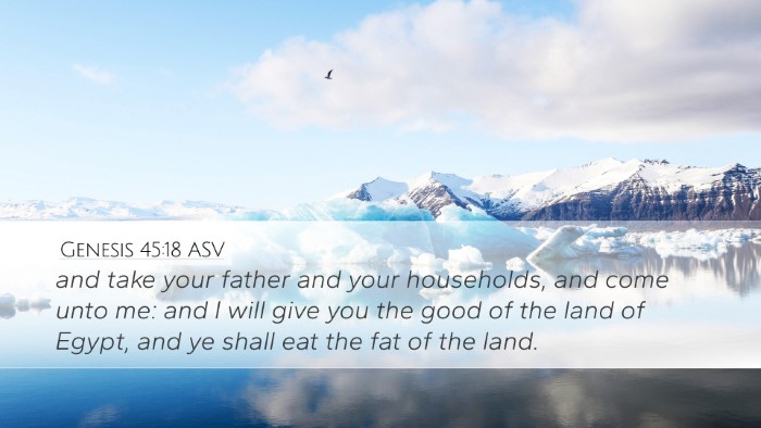 Genesis 45:18 ASV Bible Verse Image