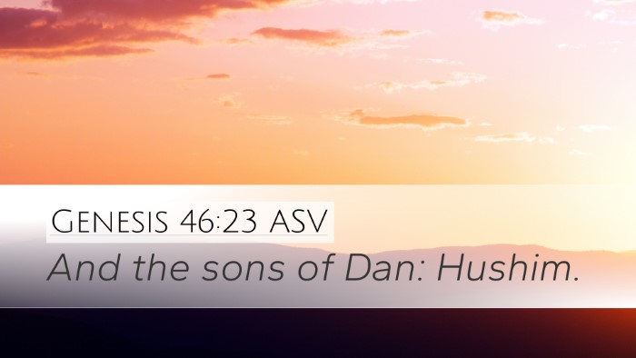 Genesis 46:23 ASV Bible Verse Image