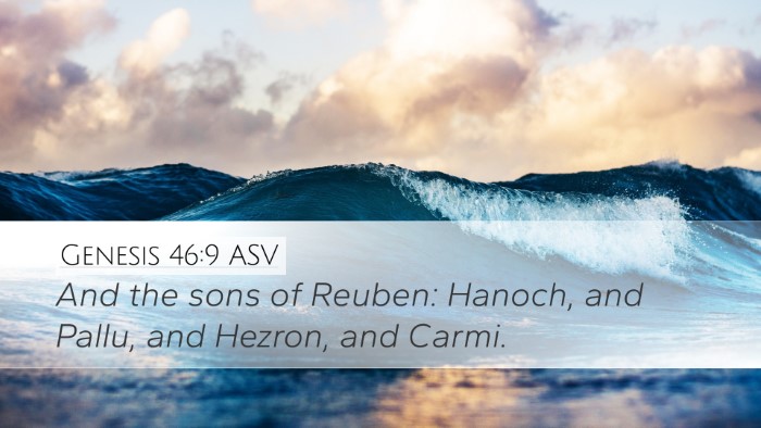 Genesis 46:9 ASV Bible Verse Image