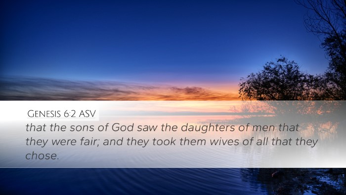 Genesis 6:2 ASV Bible Verse Image