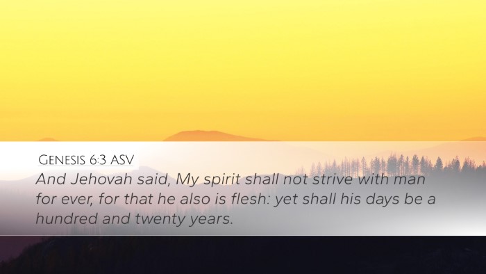 Genesis 6:3 ASV Bible Verse Image