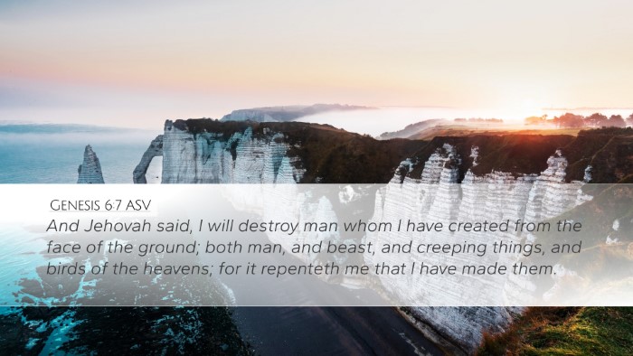 Genesis 6:7 ASV Bible Verse Image