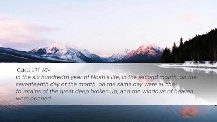 Genesis 7:11 ASV Bible Verse Image