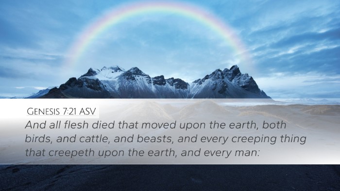Genesis 7:21 ASV Bible Verse Image