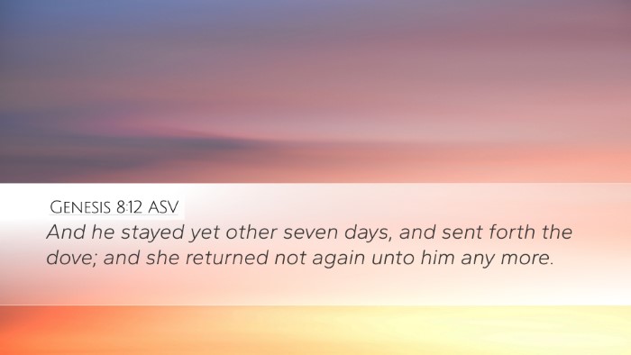 Genesis 8:12 ASV Bible Verse Image