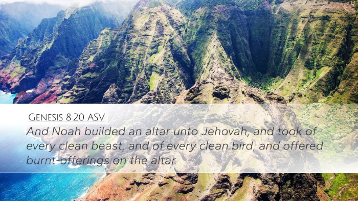Genesis 8:20 ASV Bible Verse Image