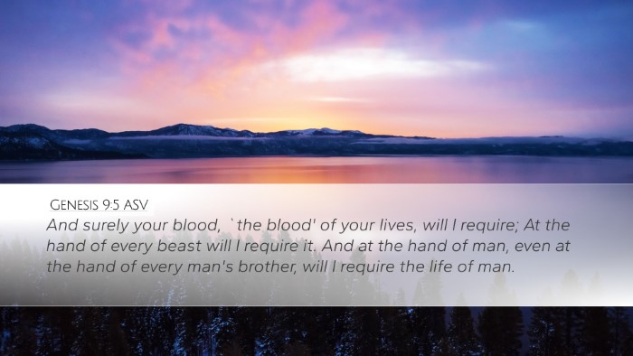 Genesis 9:5 ASV Bible Verse Image