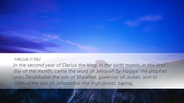 Haggai 1:1 ASV Bible Verse Image
