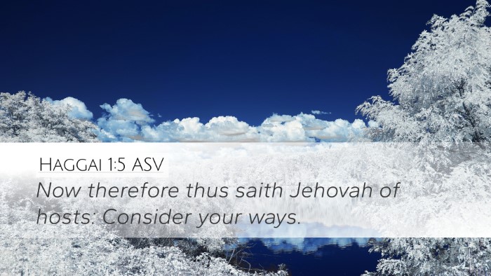 Haggai 1:5 ASV Bible Verse Image