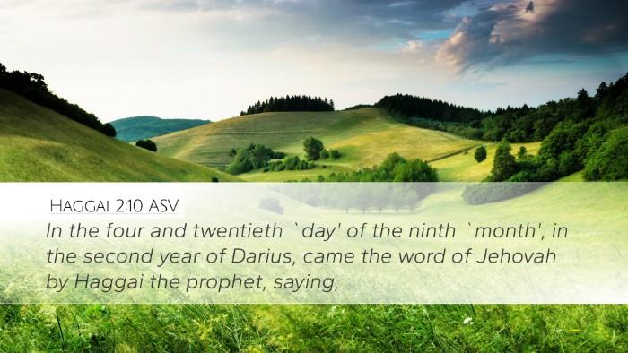Haggai 2:10 ASV Bible Verse Image