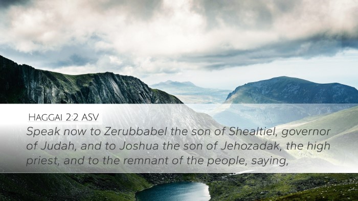 Haggai 2:2 ASV Bible Verse Image