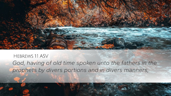 Hebrews 1:1 ASV Bible Verse Image