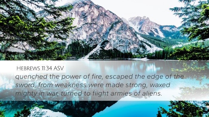 Hebrews 11:34 ASV Bible Verse Image