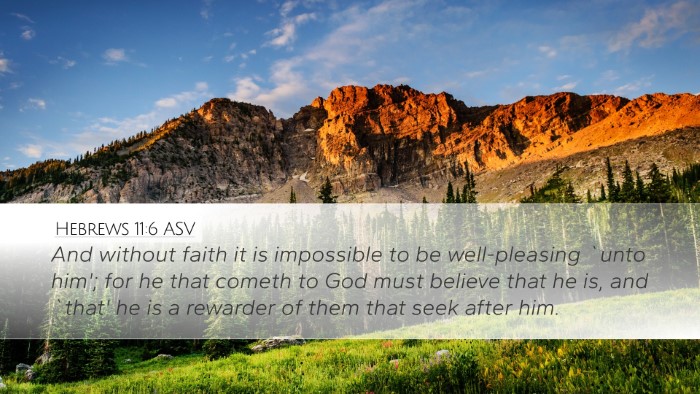 Hebrews 11:6 ASV Bible Verse Image
