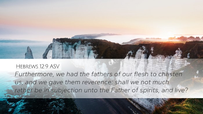 Hebrews 12:9 ASV Bible Verse Image