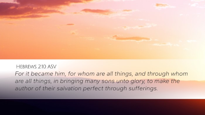Hebrews 2:10 ASV Bible Verse Image