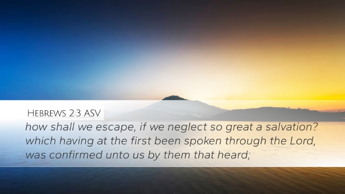 Hebrews 2:3 ASV Bible Verse Image