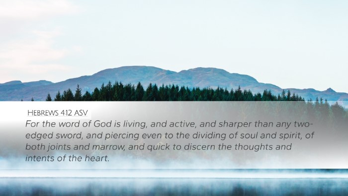 Hebrews 4:12 ASV Bible Verse Image
