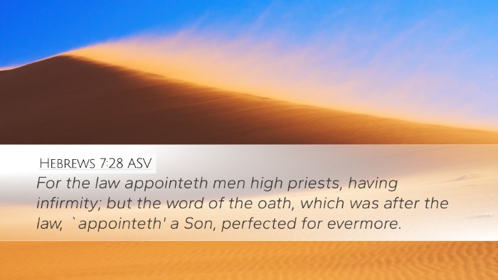 Hebrews 7:28 ASV Bible Verse Image
