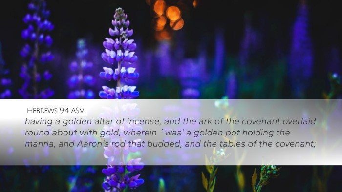 Hebrews 9:4 ASV Bible Verse Image